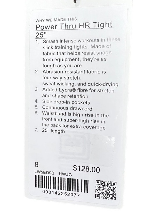 Lululemon Athletica Sz 4 Power Thru High Rise 25” Heritage Camo $128 RV EUC - Picture 7 of 7